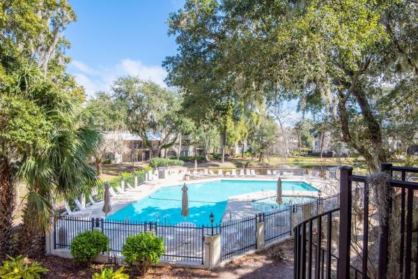 pool view at Springwood Villas in Hilton Head