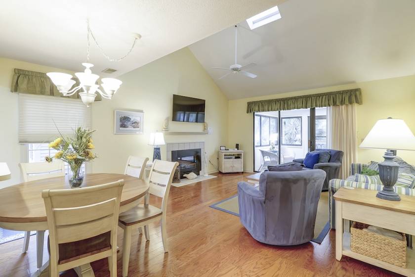 living room of hilton head rental