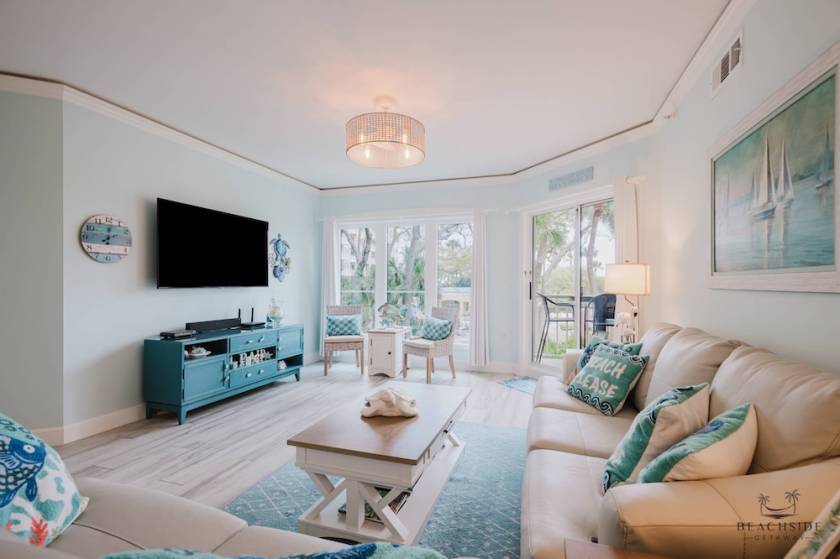 living room of hilton head vacation rental